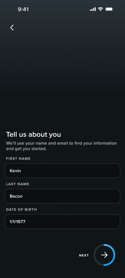 Redesigned flow — broken into steps